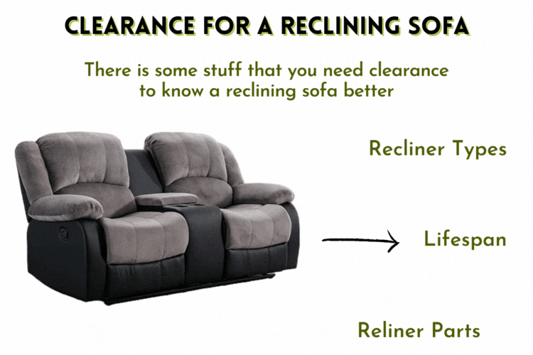 How much clearance do you need for a reclining sofa