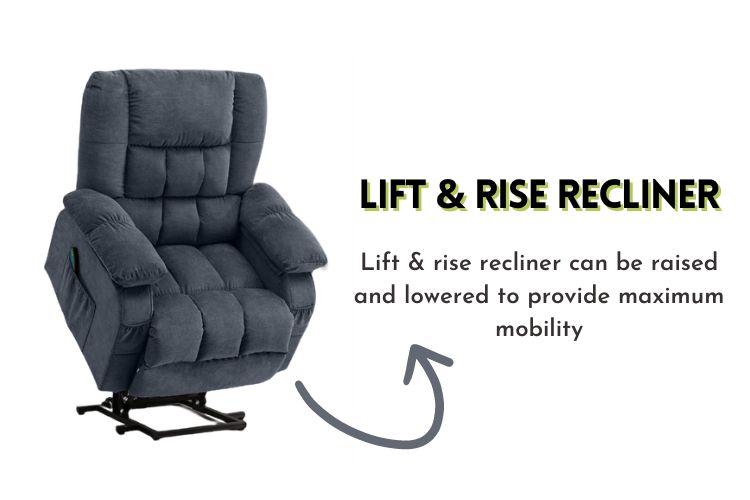 Lift & rise recliner