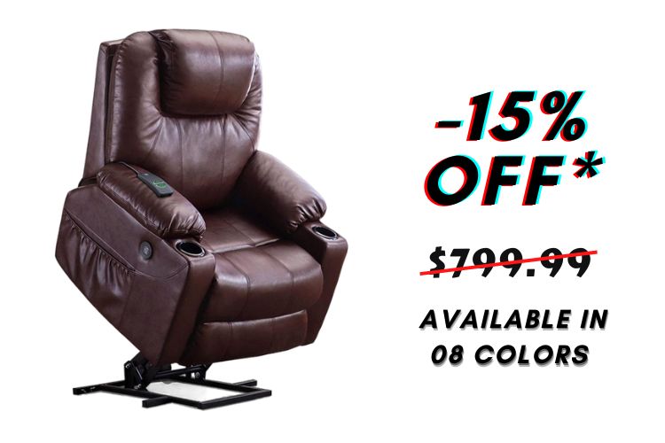 Electric Power Lift Recliner Chair Sofa with Massage and Heat for Elderly