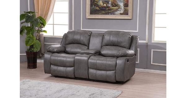 Bonded Leather Reclining Sofa, Betsy Furniture