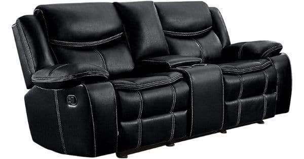Warrenton Leather Gel Matched Reclining Loveseat, Lexicon