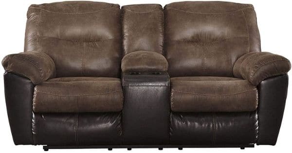 Follett Casual Faux Leather Double Reclining, Design by Ashley