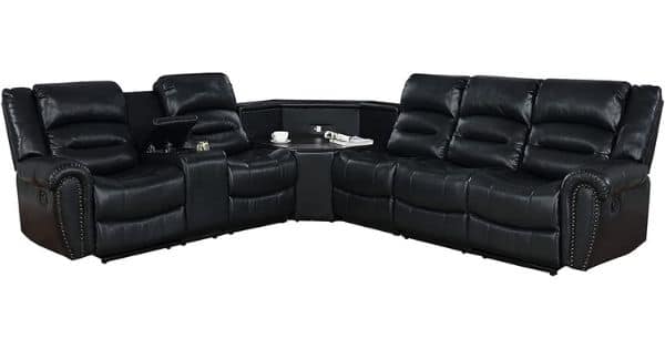 Seating Classic PU Leather Recliner Sofa Set, NHI Express