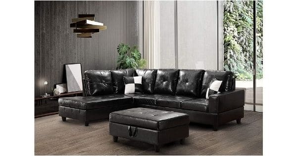 kupet PU Sectional Sofa Couch for Living Room
