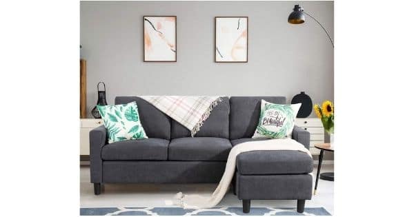 Convertible Sectional Sofa Couch Shintenchi