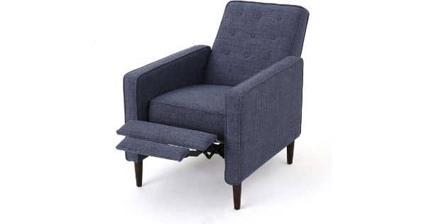 Tufted Back Fabric Recliner-GDFStudio