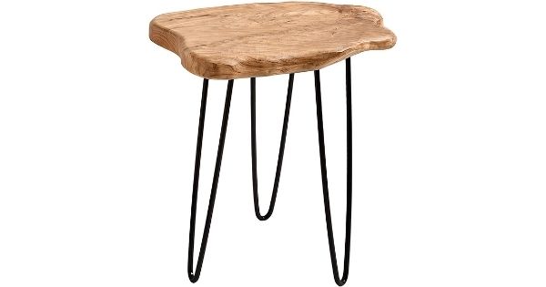 Natural Edge End Table, Wood Side Table, WELLAND