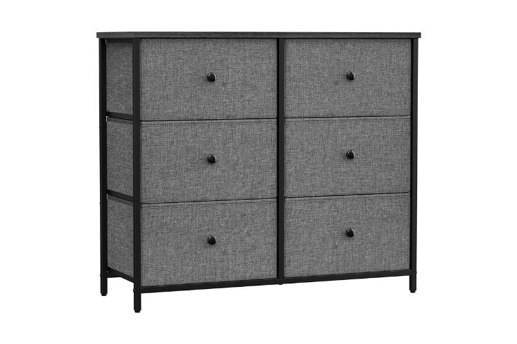 gray six drawer dresser