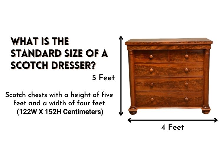 standard size of a scotch dresser