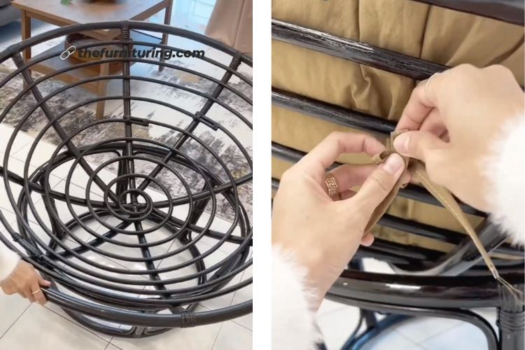 How to set up or assemble a Papasan chair