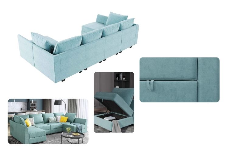 u shape sectional sofa