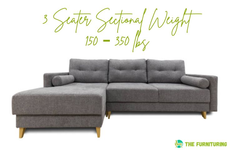 3 seater sectional sofa weight