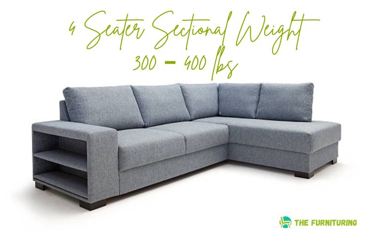 4 seater sectional sofa weight