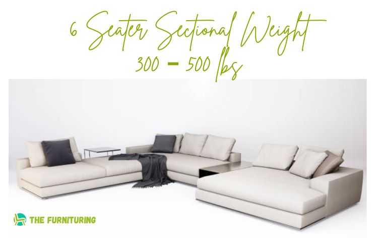 6 seater sectional sofa weight